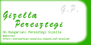 gizella peresztegi business card